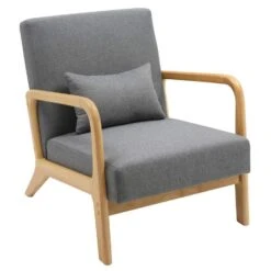 CLP Fauteuil Hibbing Natura Frame - Hout - Licht Grijs