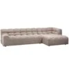 WOOOD Allure Chaise Longue Bank - Polyester - Bruin Melange-79x324x165