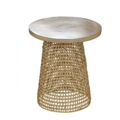 CALICOSY - Bijzetaffel - Licht Hout - 45x40x40 Cm