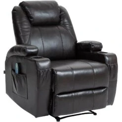 CLP Fauteuil Galena Zwart Frame - Kunstleer - Bruin