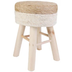 Home Deco Factory Bijzet Kruk Mirage - Ibiza/boho - Dennenhout