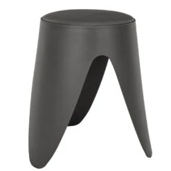 Home Deco Factory Zit Kruk - Kunststof - Antraciet - 30 X 46 Cm