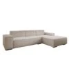 Meubella - Hoekbank Cardiff - Beige - Ribstof - Rechts