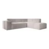 Meubella - Hoekbank Monet - Beige - Fluffy Ribstof - Rechts