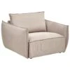 KUNES - Fauteuil - Taupe - Polyester