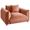 LUVOS - Fauteuil - Goudbruin - Fluweel