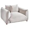 LUVOS - Fauteuil - Taupe - Fluweel