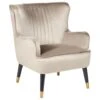 VARBERG - Fauteuil - Beige - Fluweel