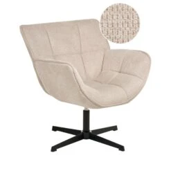 AUMA - Fauteuil - Beige - Polyester