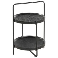 Leenbakker Winkel 3 EVART - Bijzettafel - Zwart - Hout