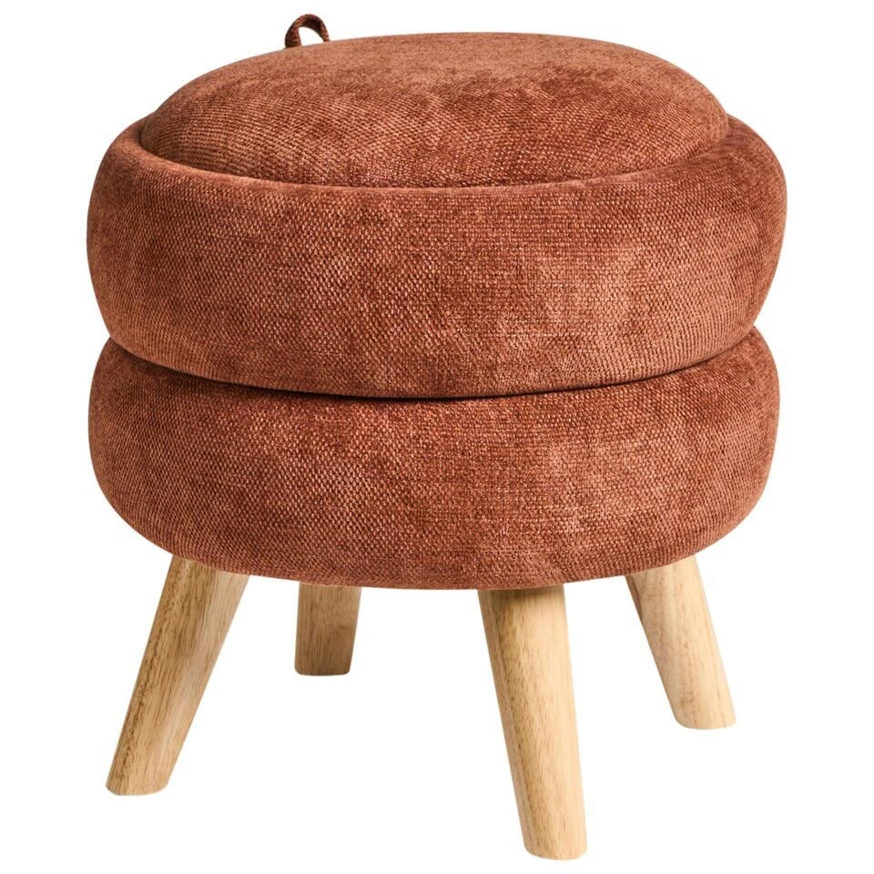 HAWLEY - Poef - Goudbruin - Chenille 1 HAWLEY - Poef - Goudbruin - Chenille