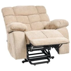 ARES - Relaxfauteuil Elektrisch - Beige - Stof
