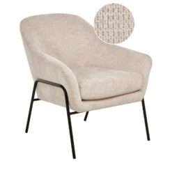 VEDDIGE - Fauteuil - Beige - Polyester