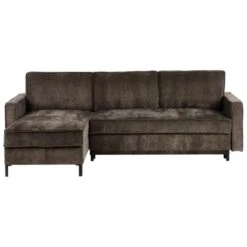 TEJN - Hoekslaapbank - Bruin - Rechtszijdig - Polyester