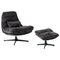 TOVIK - Fauteuil - Zwart - Stof