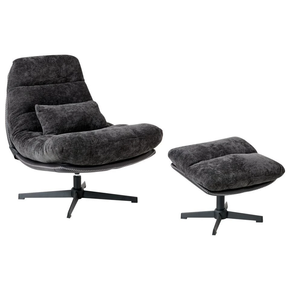 TOVIK - Fauteuil - Zwart - Stof 1 TOVIK - Fauteuil - Zwart - Stof