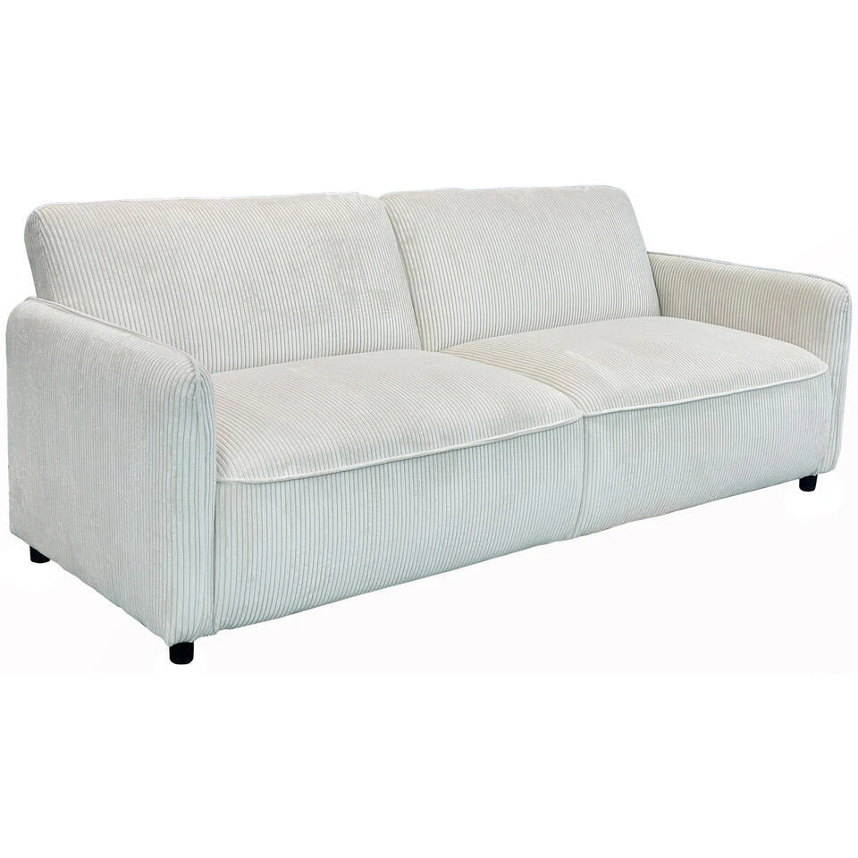 Alicia - Slaapbank 3-zits In Crèmekleurige Stof 1 Alicia - Slaapbank 3-zits In Crèmekleurige Stof