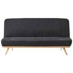 KALFAFELL - Slaapbank - Zwart - Polyester