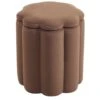 Fluweel Bruine Salonpoef Met Opbergruimte