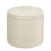 Mica Decorations Poef Met Opbergruimte - H41 X Ø42 Cm - Off-white