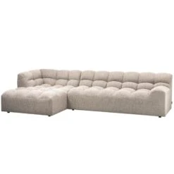 WOOOD Allure Chaise Longue Bank Links - Polyester - Naturel-79x324x165