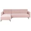 ABERDEEN - Hoekbank - Pastelroze - Rechterzijde - Fluweel