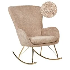 ANASET - Schommelstoel - Beige - Bouclé