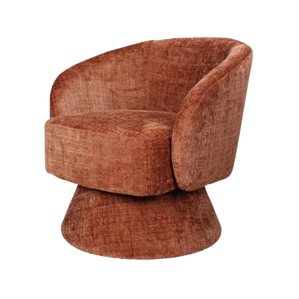 DS4U - Kenny Gestoffeerde Fauteuil - Roestbruin 1 DS4U - Kenny Gestoffeerde Fauteuil - Roestbruin