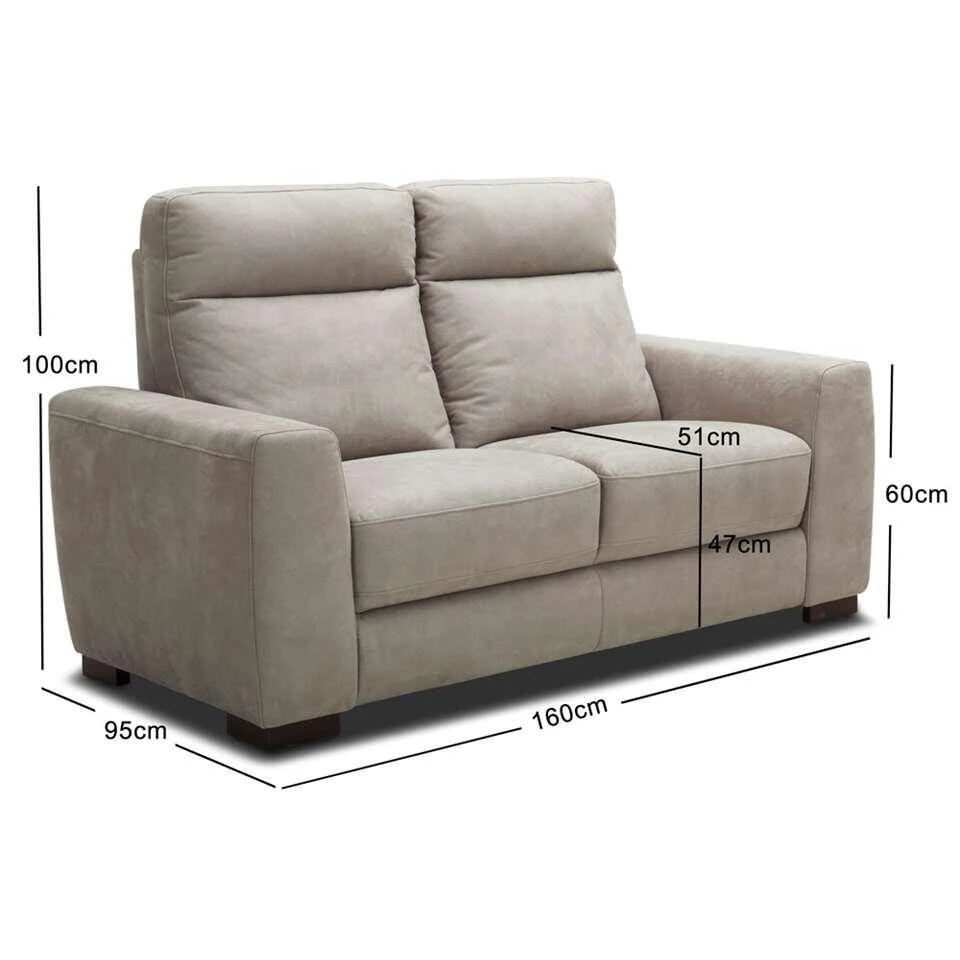 Bank James 2-zits - Lederlook - Zilvergrijs 3 Bank James 2-zits - Lederlook - Zilvergrijs - Afbeelding 3