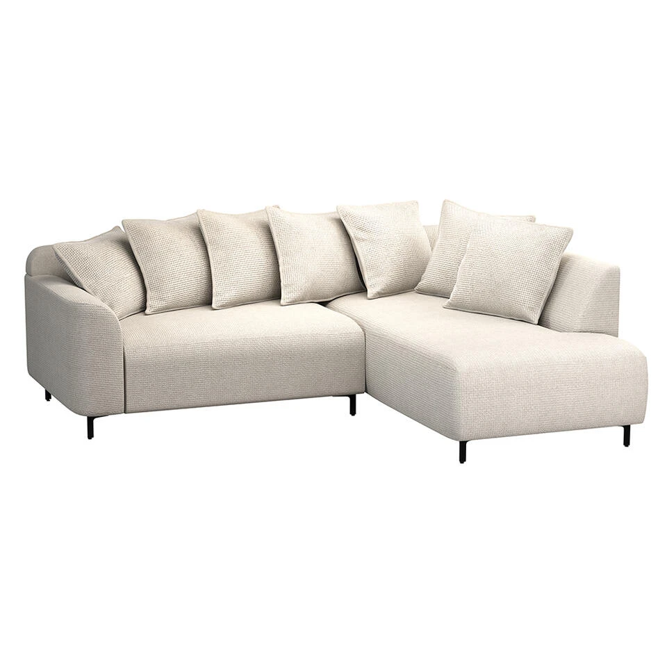 Hoekbank Elsa Rechts - Stof Eden - Beige 2 Hoekbank Elsa Rechts - Stof Eden - Beige - Afbeelding 2