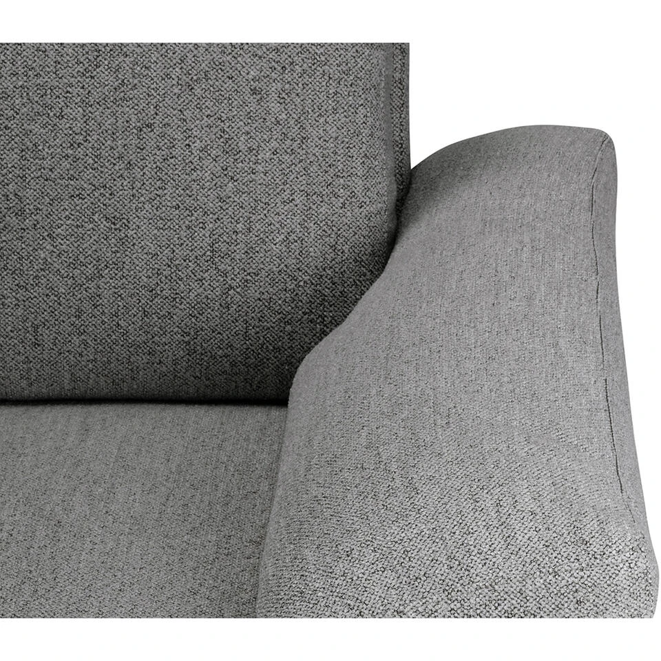 Bank Tom Met Chaise Longue Rechts - Monza - Grijs 5 Bank Tom Met Chaise Longue Rechts - Monza - Grijs - Afbeelding 5