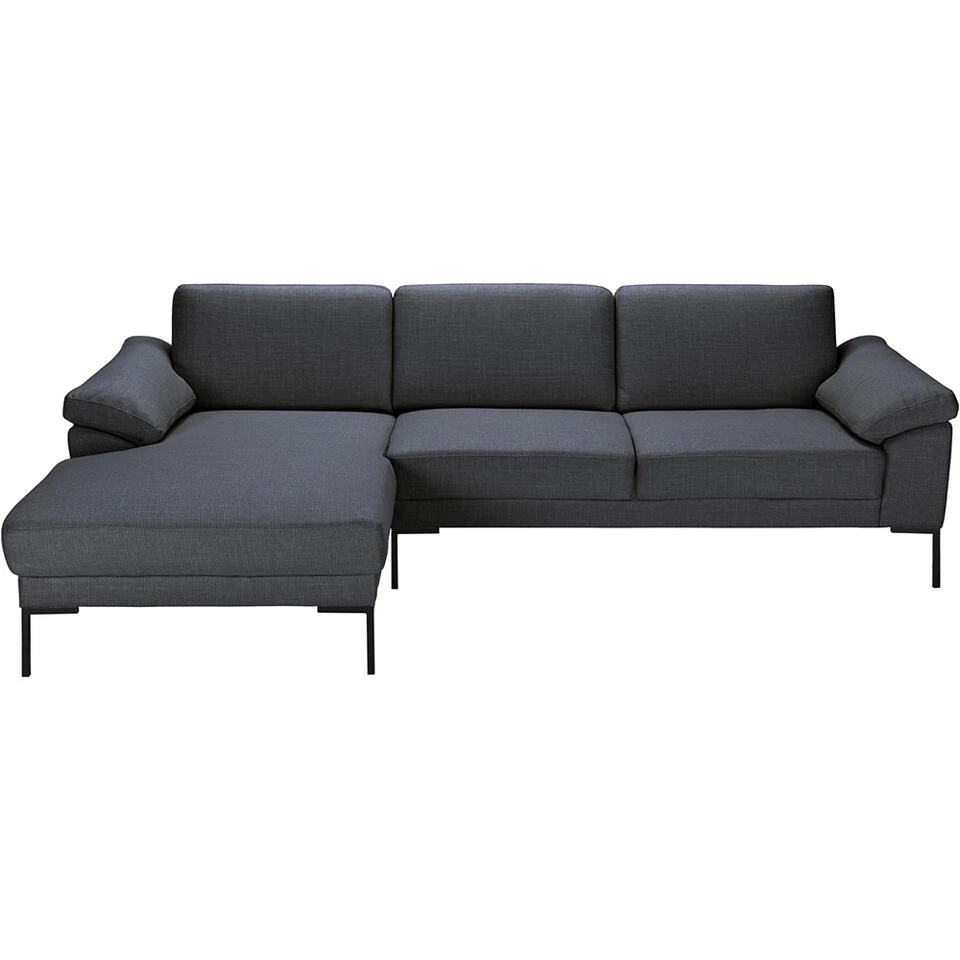 Bank Tom Met Chaise Longue Links - Basel - Antraciet 1 Bank Tom Met Chaise Longue Links - Basel - Antraciet