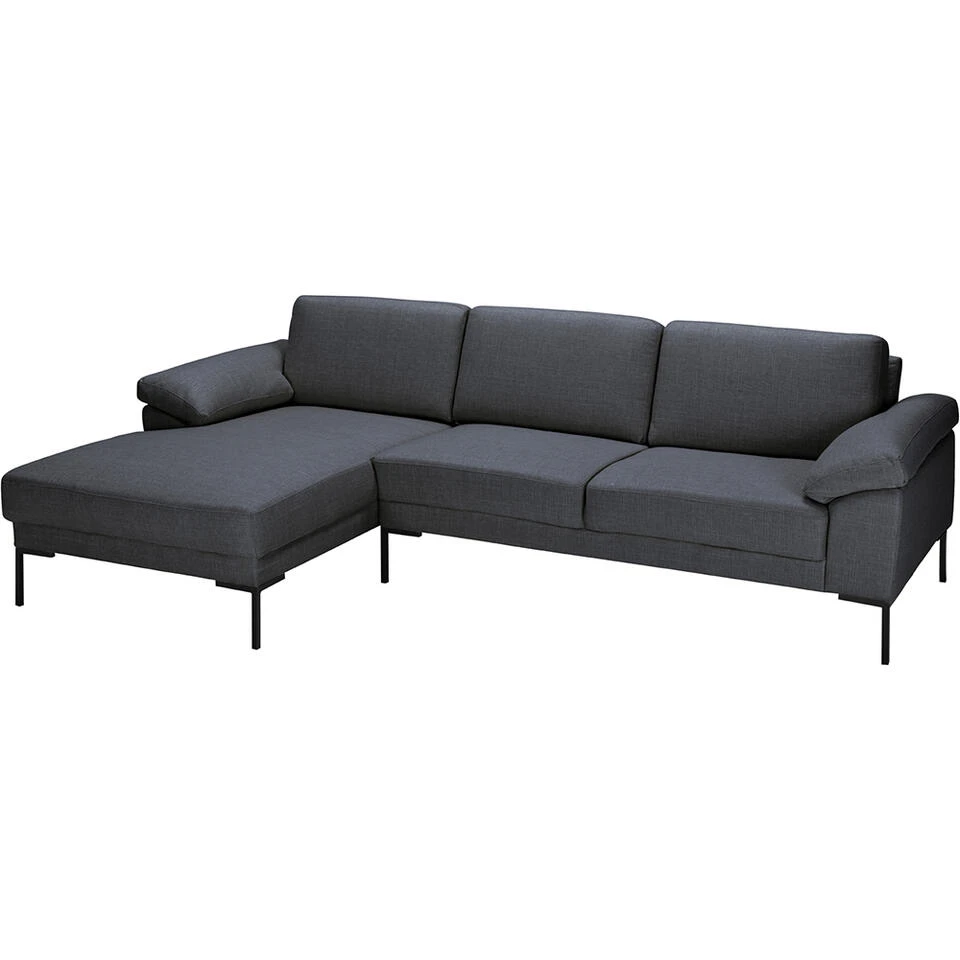 Bank Tom Met Chaise Longue Links - Basel - Antraciet 2 Bank Tom Met Chaise Longue Links - Basel - Antraciet - Afbeelding 2