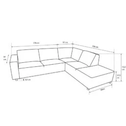 Hoekbank Nolan Rechts - Donkergrijs -Leenbakker Winkel 10101991 9600