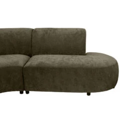 Hoekbank Luna Rond - Stof Rebel - Vergrijsd Groen -Leenbakker Winkel 10108044 9003