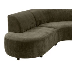 Hoekbank Luna Rond - Stof Rebel - Vergrijsd Groen -Leenbakker Winkel 10108044 9004