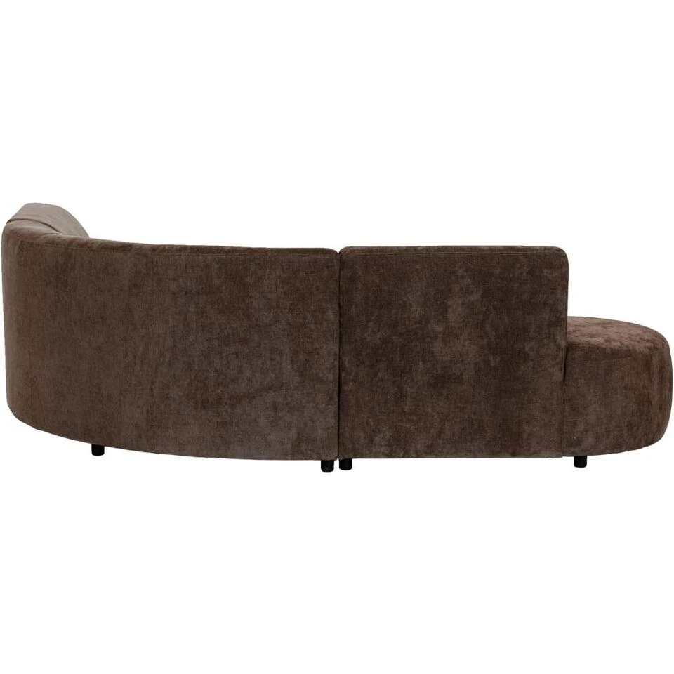 Hoekbank Luna Rond - Stof Rebel - Bruin 3 Hoekbank Luna Rond - Stof Rebel - Bruin - Afbeelding 3