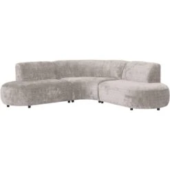 Hoekbank Luna Rond - Stof Cremona - Beige -Leenbakker Winkel 10108048 8000