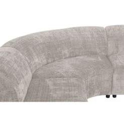 Hoekbank Luna Rond - Stof Cremona - Beige -Leenbakker Winkel 10108048 9001