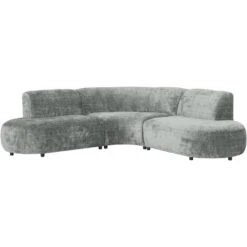 Hoekbank Luna Rond - Stof Cremona - Grijs -Leenbakker Winkel 10108050 8000