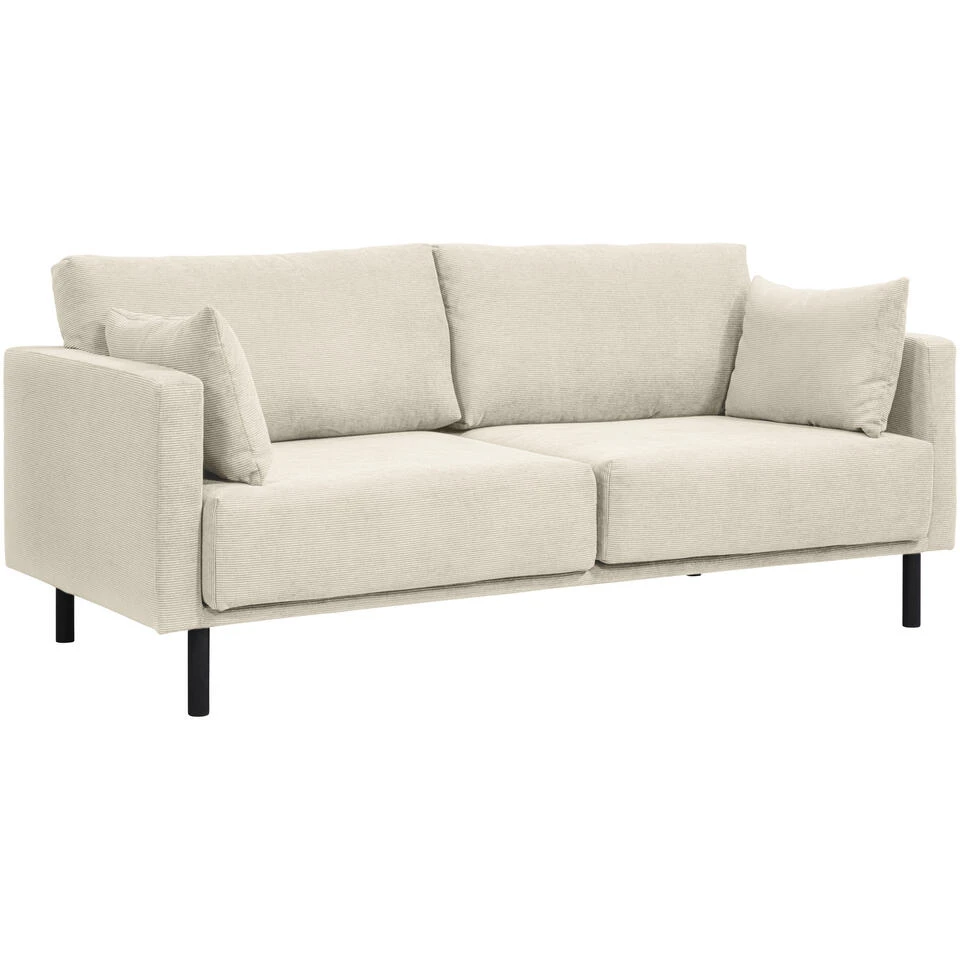 Bank Siem 2,5-zits - Ribstof Fjord - Beige 2 Bank Siem 2,5-zits - Ribstof Fjord - Beige - Afbeelding 2