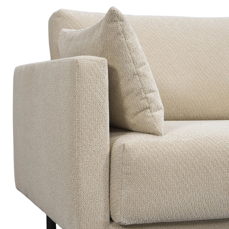 Bank Siem 3-zits - Stof Egon - Beige 8 Bank Siem 3-zits - Stof Egon - Beige - Afbeelding 8