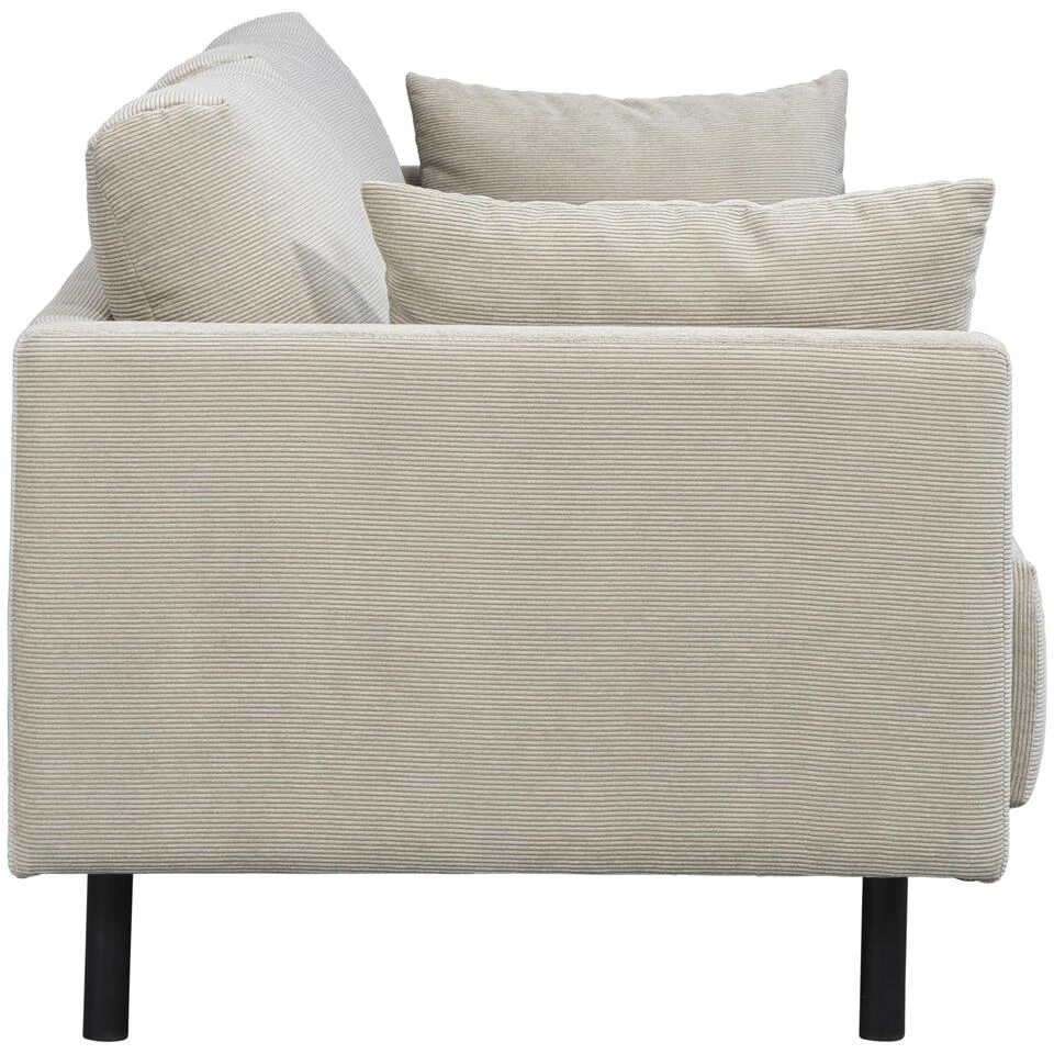 Bank Siem 3-zits - Ribstof Fjord - Beige 4 Bank Siem 3-zits - Ribstof Fjord - Beige - Afbeelding 4