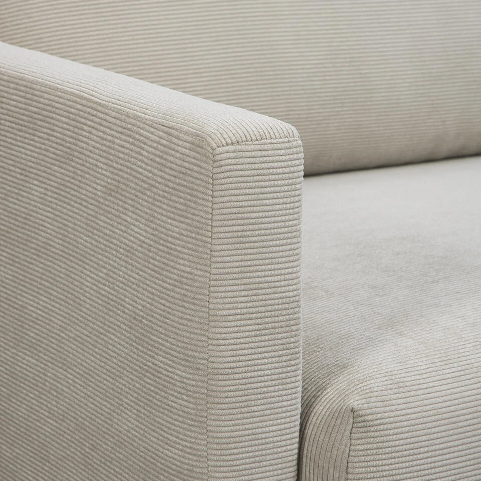 Bank Siem 3-zits - Ribstof Fjord - Beige 9 Bank Siem 3-zits - Ribstof Fjord - Beige - Afbeelding 9