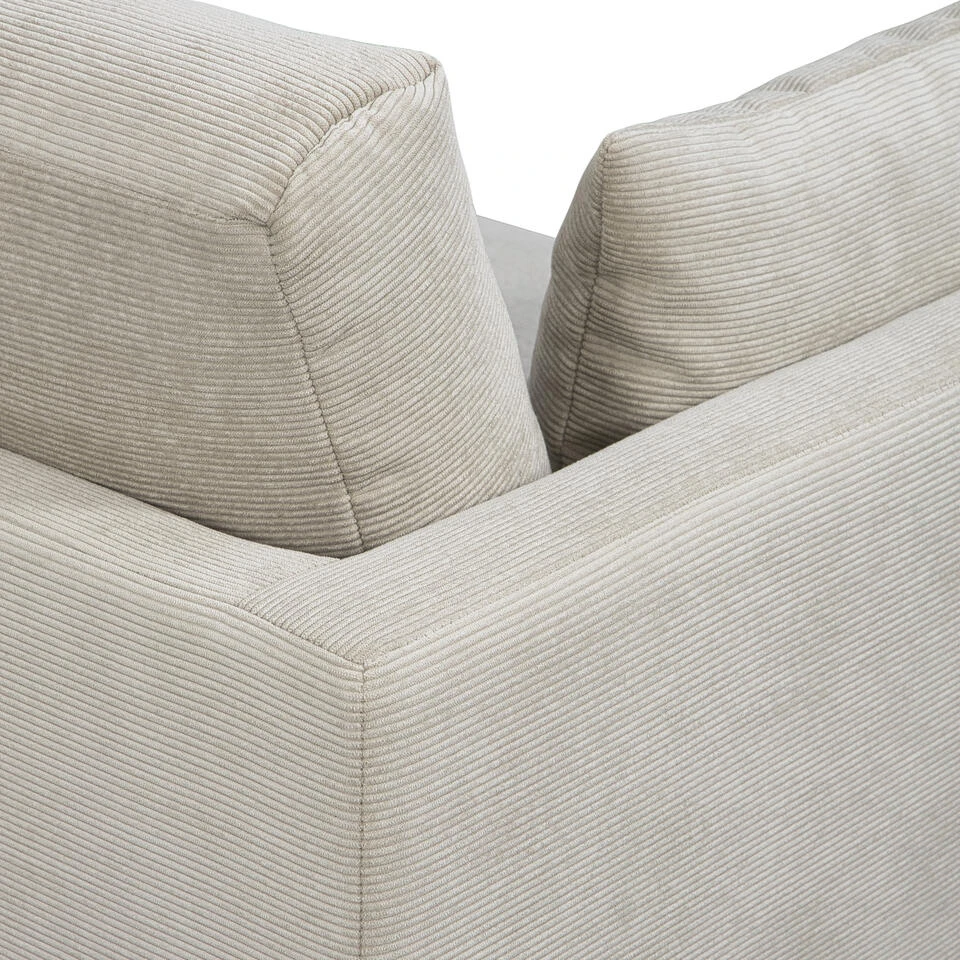 Bank Siem 3-zits - Ribstof Fjord - Beige 10 Bank Siem 3-zits - Ribstof Fjord - Beige - Afbeelding 10