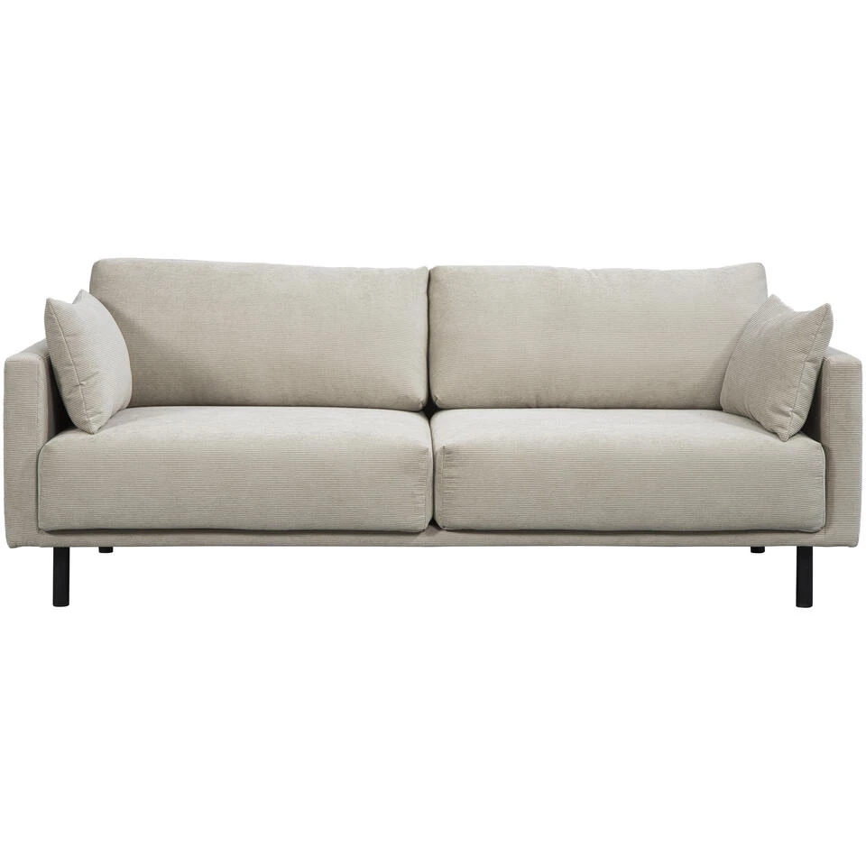 Bank Siem 3-zits - Ribstof Fjord - Beige 1 Bank Siem 3-zits - Ribstof Fjord - Beige