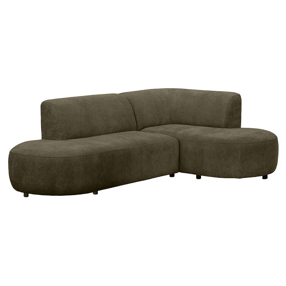 Hoekbank Luna Rechts - Stof Rebel - Groen 2 Hoekbank Luna Rechts - Stof Rebel - Groen - Afbeelding 2