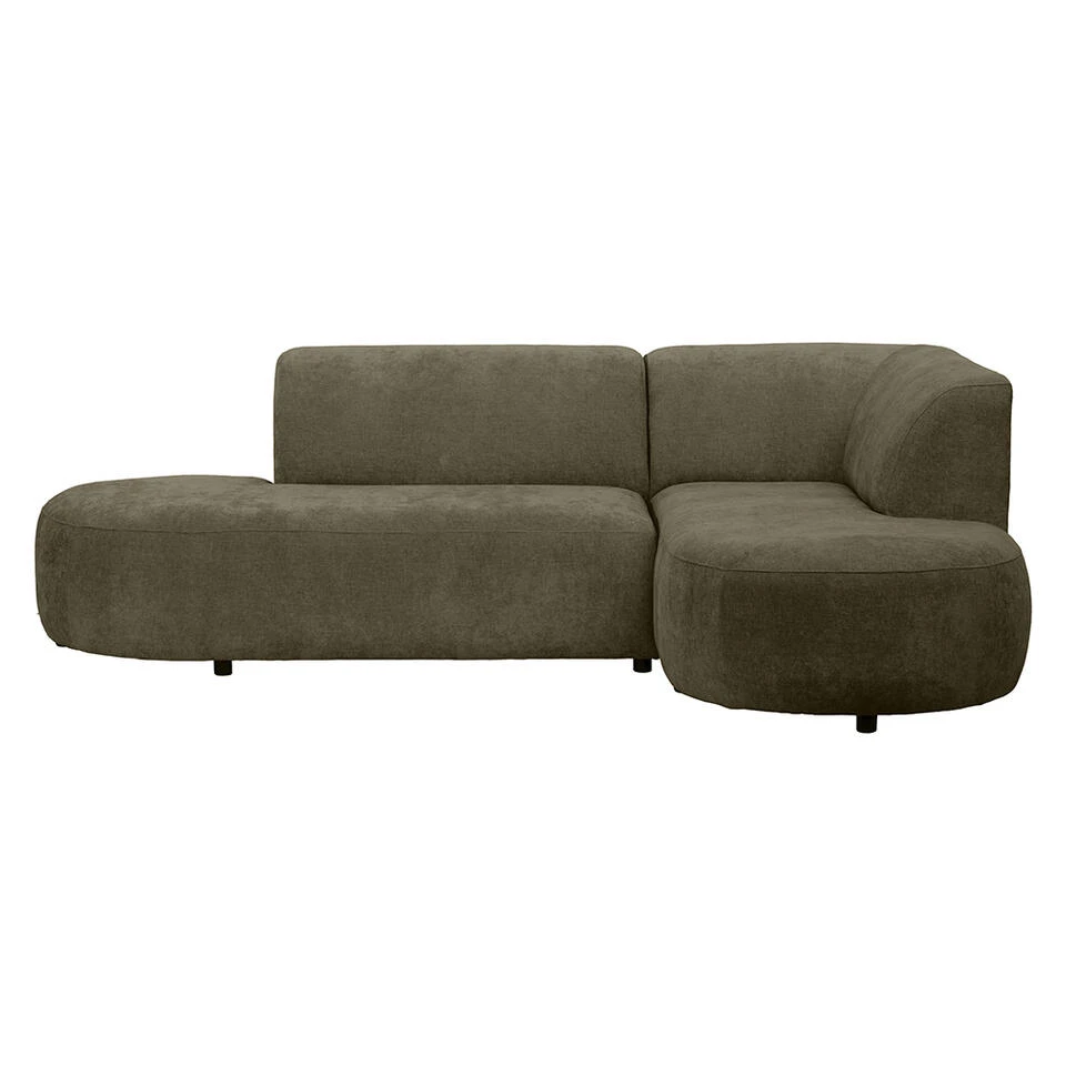 Hoekbank Luna Rechts - Stof Rebel - Groen 1 Hoekbank Luna Rechts - Stof Rebel - Groen