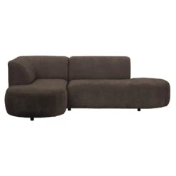 Hoekbank Luna Links - Stof Rebel - Bruin