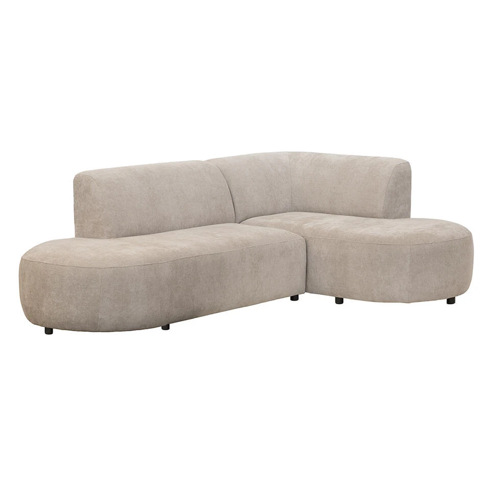 Hoekbank Luna Rechts - Stof Rebel - Beige 2 Hoekbank Luna Rechts - Stof Rebel - Beige - Afbeelding 2